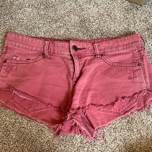 Urban outfitter bdg red shorts low rise dolphins 27w